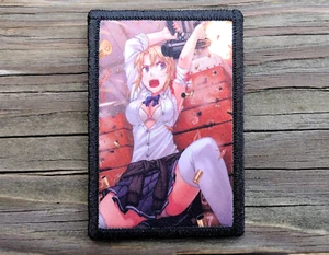 Anime Girl Shootout Morale Patch Hook and Loop Sexy Army Custom Tactical 2A Gear - Bild 1 von 2