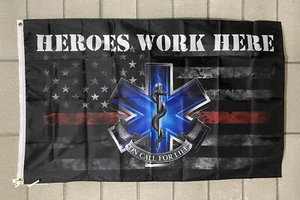 Bandera EMS ENVÍO GRATUITO First Responder Hero 9/11 Médico Paramédico EE. UU. Letrero 3x5' - Imagen 1 de 1