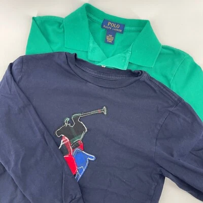 BUNDLE Polo Ralph Lauren Shirts Set Pony Cotton Casual Kids Size 8 - Image 1 of 4
