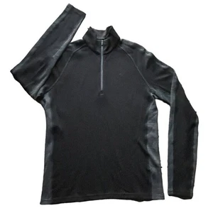 Icebreaker Sweater Mens Medium Black Merino Wool Lightweight Pullover MINT - Picture 1 of 7