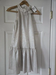 Girls Silver New With Tags Size 10 Summer Fancy Dress - Picture 1 of 4