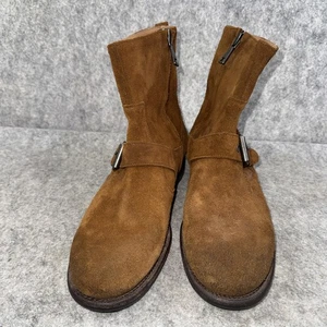 John Varvatos Kastanie Wildleder Stiefel mit Schnalle Größe 10,5 Herren - Bild 1 von 16