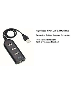 Adaptador Hub Divisor USB 2.0 Alta Velocidad 4 Puertos - Blanco Nuevo - Imagen 1 de 4