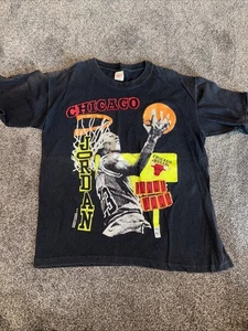 Vintage 90s Michael Jordan Magic Johnson T Chicago Bulls - Med - Shirt Slamma Jamma NBA - Bild 1 von 7