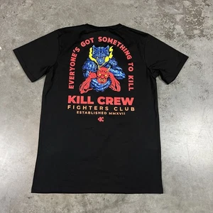Kill Crew T-Shirt Herren Medium Schwarz Gym Logo Slim Fit - Bild 1 von 18