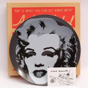 Plato de porcelana Ligne Blanche Andy Warhol negro Marilyn Monroe - en caja - Imagen 1 de 8