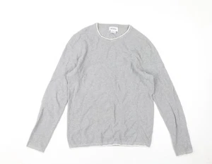 Pull & Bear Herren T-Shirt grau Langarm Rundhals, Größe L - Bild 1 von 12