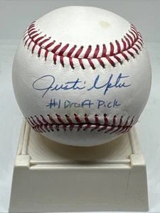 Justin Upton #1 Selección del draft Inscripción Firmado Automáticamente Pelota de Béisbol Certificado de Autenticidad MLB - Imagen 1 de 5