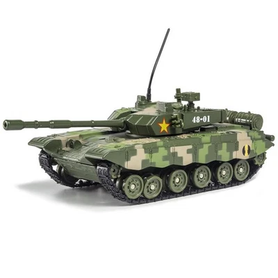 1:48 Alloy M1A2 Tank Sound&Light Military 99B Main Station Battle Leopard 2 - Image 1 of 4