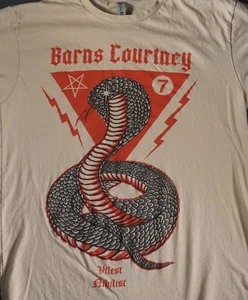 Camisa Barns Courtney Para Hombres Mediana Beige Vilest Nihilista Serpiente Gráfica Tour 7 Bandas - Imagen 1 de 8