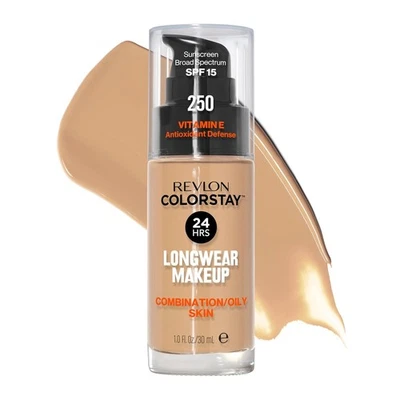 REVLON ColorStay Foundation FRESH BEIGE 250 Combination Oily Skin 30mL Pump - Image 1 of 4