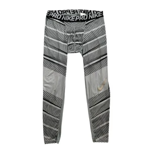 Nike Pro Compression Leggings Mens XL Extra Large Grey Black Dri Fit Workout - Picture 1 of 12
