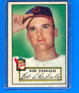 1952 TOPPS BOB CHAKALES CLEVELAND INDIANS PITCHER NO.120 CARD VG - Bild 1 von 2