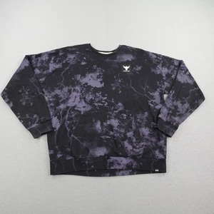 Sudadera Under Armour Para Hombre Grande Negra Tie Dye Project Rock Cuello Redondo Suéter - Imagen 1 de 9