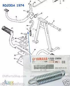 Yamaha YG1 YJ1 YAS1 YAS2 YAS3 RD125 RD200 LS2 LB80 Main Stand Spring NOS - Picture 1 of 2