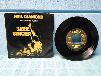Neil Diamond Love On The Rocks Picture Sleeve 7" 45 Single -EXTRA 45s SHIP FREE - Image 1 of 2