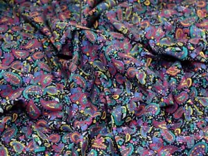 Minerva Sea Island Cotton Voile Fabric Navy - per metre - Picture 1 of 6