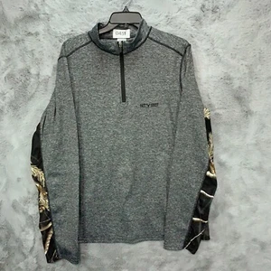 Hot Shot Sweater Men's Medium Gray Real Tree Camouflage Hunting Hunter - Picture 1 of 7