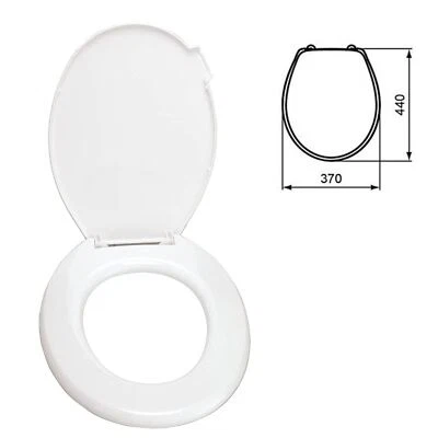 Sedile copriwater universale per bagno copri WC in plastica 44x36.5cm Art. 52993 - Immagine 1 di 2
