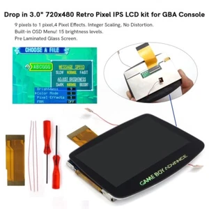 GBA V5 IPS Laminated LCD Screen Backlight Kits+Pre-cut Shell for GameBoy Advance - Picture 1 of 34
