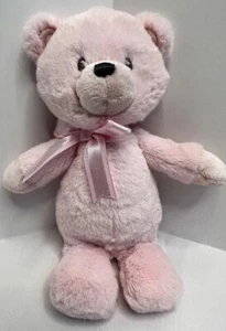Baby Gund Pink Plush Stuffed Teddy Bear Chime Toy 4034136 Satin Bow 9" “Tilley” - Picture 1 of 4