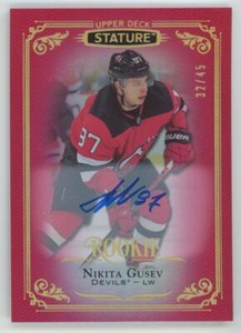 2019-20 Upper Deck Stature Red Nikita Gusev RC Auto /45 #192