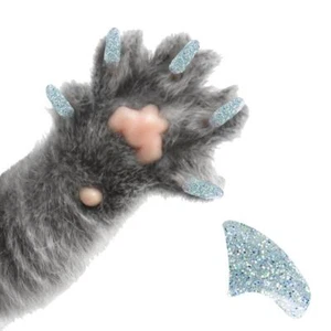 CONFETTI GLITTER ~ 60 PIECE Soft Nail Caps for Cat Claws ~ PRETTY CLAWS ~ Paws - Picture 1 of 1