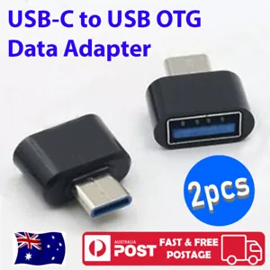 2x USB-C OTG Data Adapter USB 3.1 Type C Male to USB Female Cable Converter NEW - Picture 1 of 4