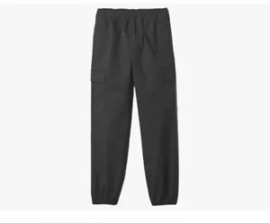 GAP Boys XL 12 NEW Woven Cargo Joggers Moonless Night Washed Black - Picture 1 of 13