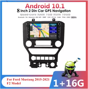 Stereo Radio 8'' Android 10.1 GPS Head Unit For 2015-2021 Ford Mustang F2 Model - Picture 1 of 11