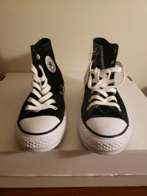 Converse All Stars 557929F Terciopelo Negro Alto Con cordones Talla 6 Para Mujer’s (Sin Caja) Foto 1 de 4