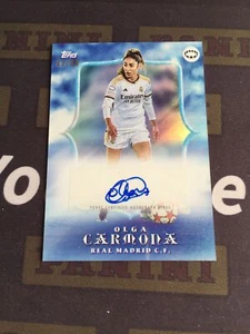 2024 Topps Aitana Bonmati Platinum Olga Carmona Autograph Blue 43/49 Real Madrid - Picture 1 of 2
