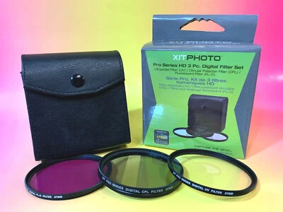 XIT FILTER KIT 67mm CPL C-PL UV FLD Circular Polarizing to SONY DSC-R1 P900 P950 - Image 1 of 4