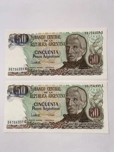 Argentinian Currency Banco Central de la Republica Argentina 50 Pesos 1983-85 - Picture 1 of 2