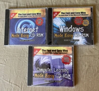 CD-ROM: COMPUTER LEARNING Made Easy, WINDOW Made Easy, INTERNET Made Easy  3 CD  - Image 1 of 2