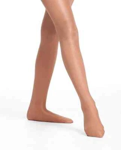 Girl's 331 Shimmery Footed Tight Size INT Toast - Picture 1 of 4