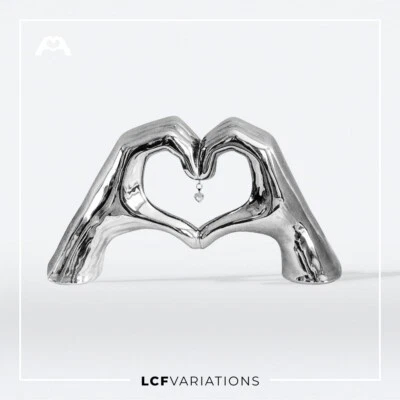 手心雕塑心形雕像优雅造型装饰适用于家庭和办公室 — 第 1/4 张图片