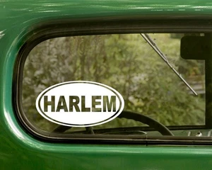 Calcomanía Harlem Nueva York pegatina 2 óvalos vinilo, parachoques, coches, portátil - Imagen 1 de 1