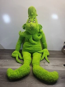 Vintage 2000 How The Grinch Stole Christmas Full Body Cuddle Pillow 34” - Rare!! - Picture 1 of 9