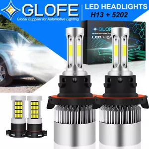 For Ford Escape 2008-2012 - 4PC 6000K LED Headlights + Fog Light Bulbs Combo Kit - Picture 1 of 8
