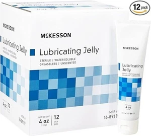 McKesson Sterile Lubricating Jelly, 4 oz Tube - Pack of 12 | Medical-Grade - Picture 1 of 6