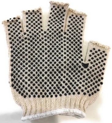 Lote de 12 pares de guantes de trabajo talla grande con agarre de goma guantes de algodón sin dedos Foto 1 de 3