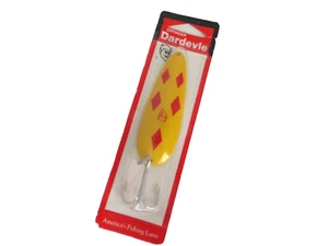 Señuelo de pescado grande Eppinger vintage amarillo con 5 diamantes 1 oz - 28 GR 17 - Imagen 1 de 5