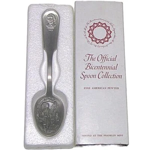 Franklin Mint Bicentennial Spoon Collection - Fine Pewter Spoon - Nathan Hale - Picture 1 of 5