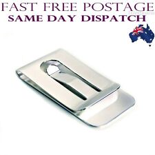 Solid Stainless Steel Money Clip Silver High Polished Simple Classic In Sydney