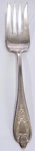 Rogers IS Old Colony COLD MEAT SERVING FORK pierced silverplate 8.5"long VINTAGE - Picture 1 of 5