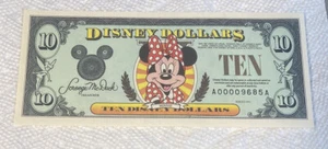 1995-AA Block. 10 Dollar Disney Dollars. Minnie. Disneyland. CU. - Bild 1 von 2