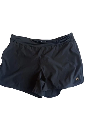 Hang Ten woman's black shorts size XXL pull up swim wear bottoms zippers pocket - Image 1 of 4