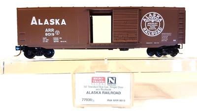 N Micro-Trains MTL 77030 50ft Std Box Car Single Door Alaska ARR 8019 NIB - Image 1 of 3