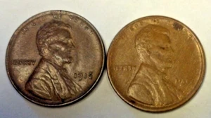 1916 & 1917 LINCOLN WHEAT CENTS AU (2829) - Bild 1 von 2